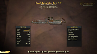 Mutant Explosive 25 Gatling Gun