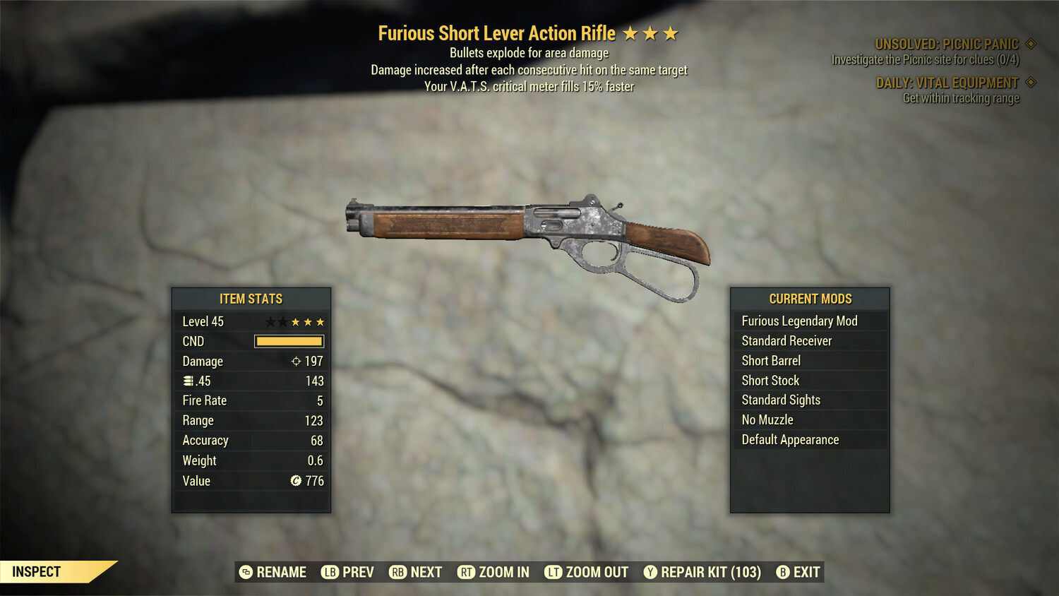 Furious Explosive 15 Lever Action Rifle