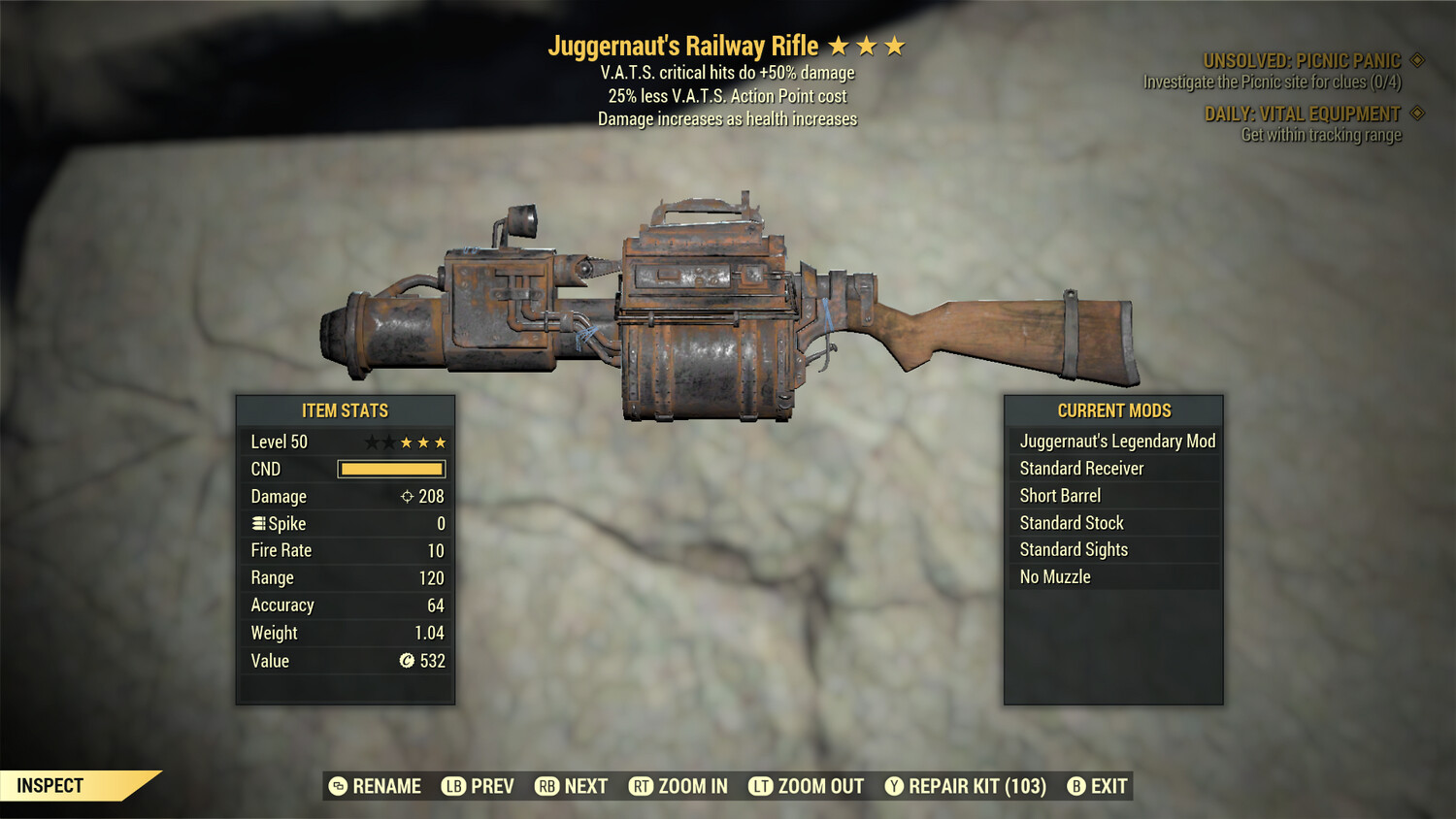 Juggernaut 50/25 Railway Rifle
