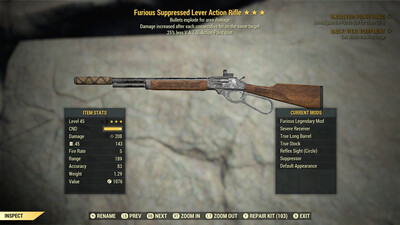 Furious Explosive 25 Lever Action Rifle