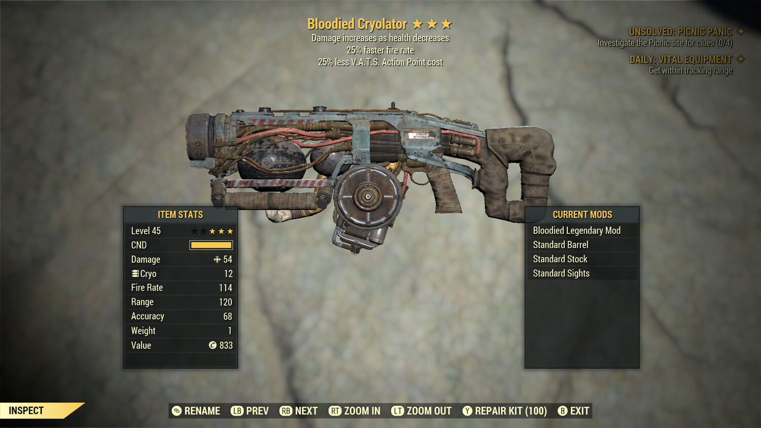 Bloodied 25/25 Cryolator