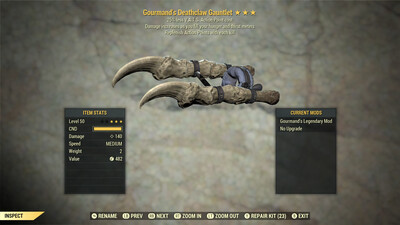 Gourmand AP/25 Deathclaw Gauntlet