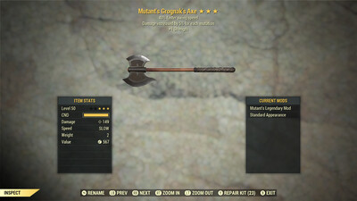 Mutant 1S/SS Grognak Axe