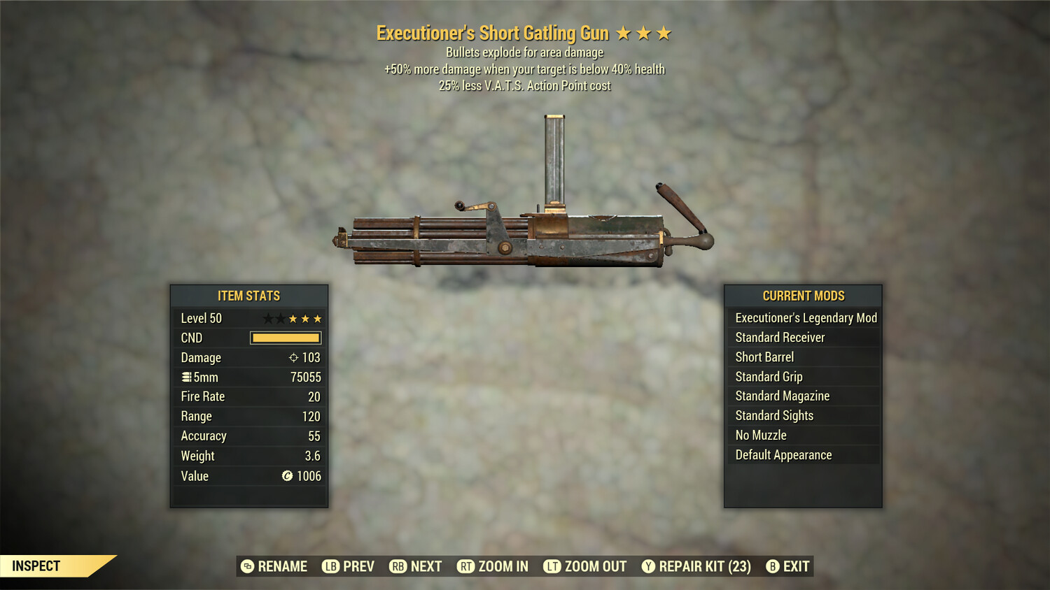 Executioners Explosive 25 Gatling Gun