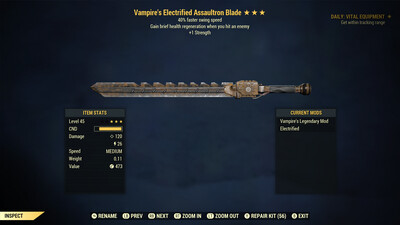 Vampire 1S/SS Assaultron Blade