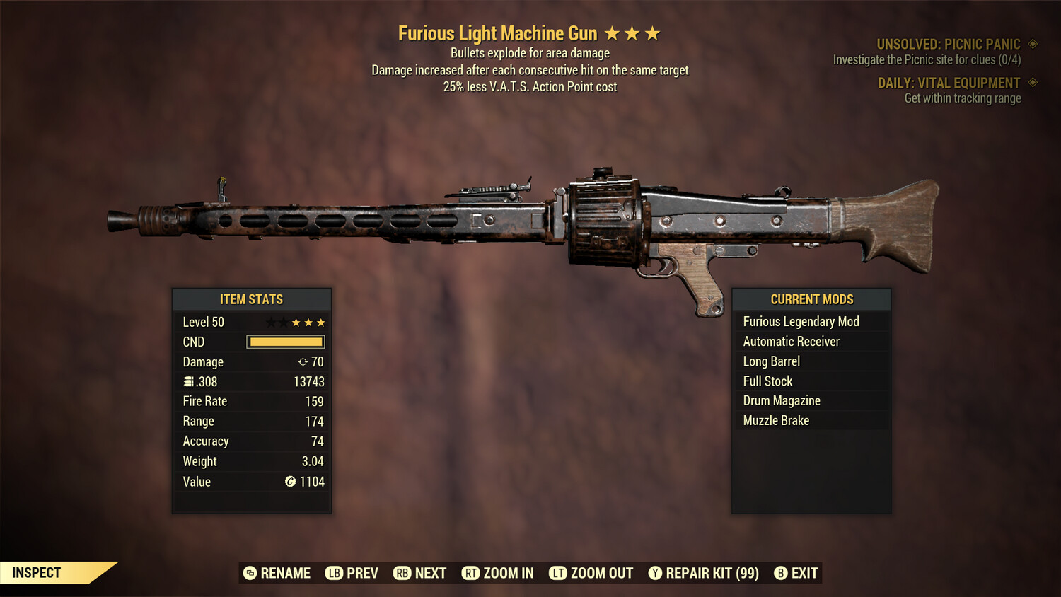 Furious Explosive 25 Light Machine Gun