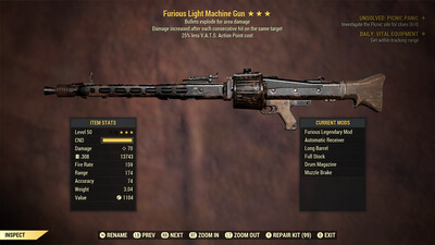 Furious Explosive 25 Light Machine Gun