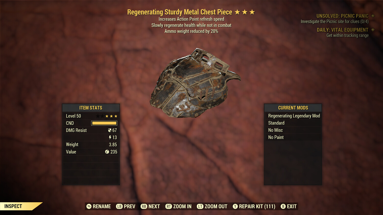Regenerating AP/AmmoWR Metal C