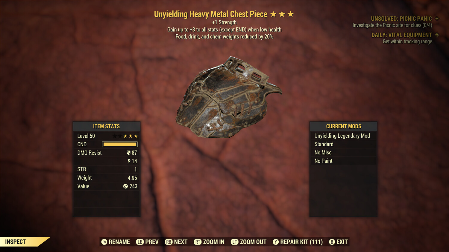 Unyielding 1S FDC Metal Torso