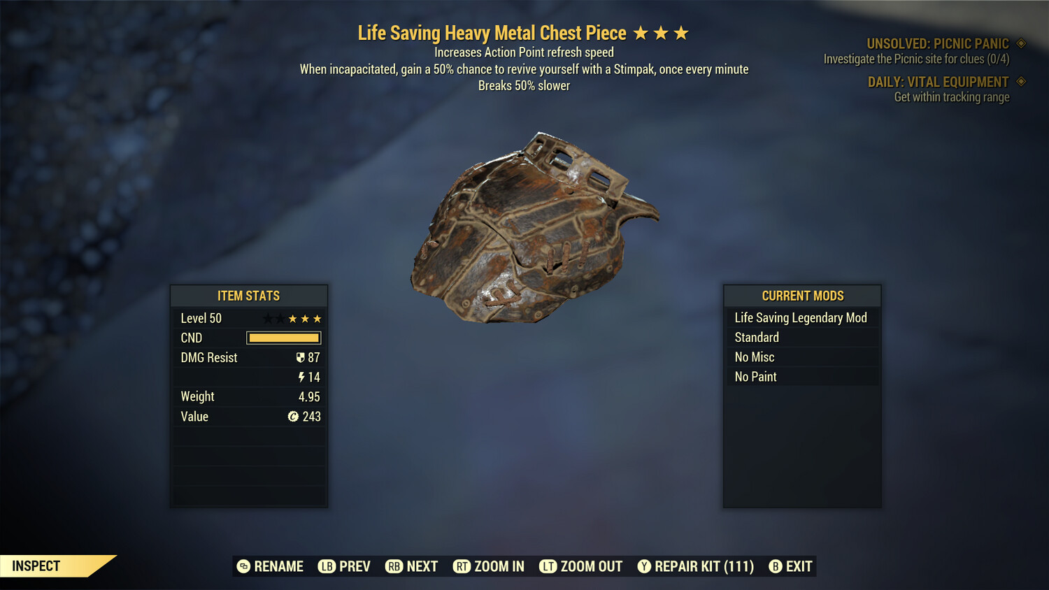 Life Saving AP/Durability Heavy Metal C