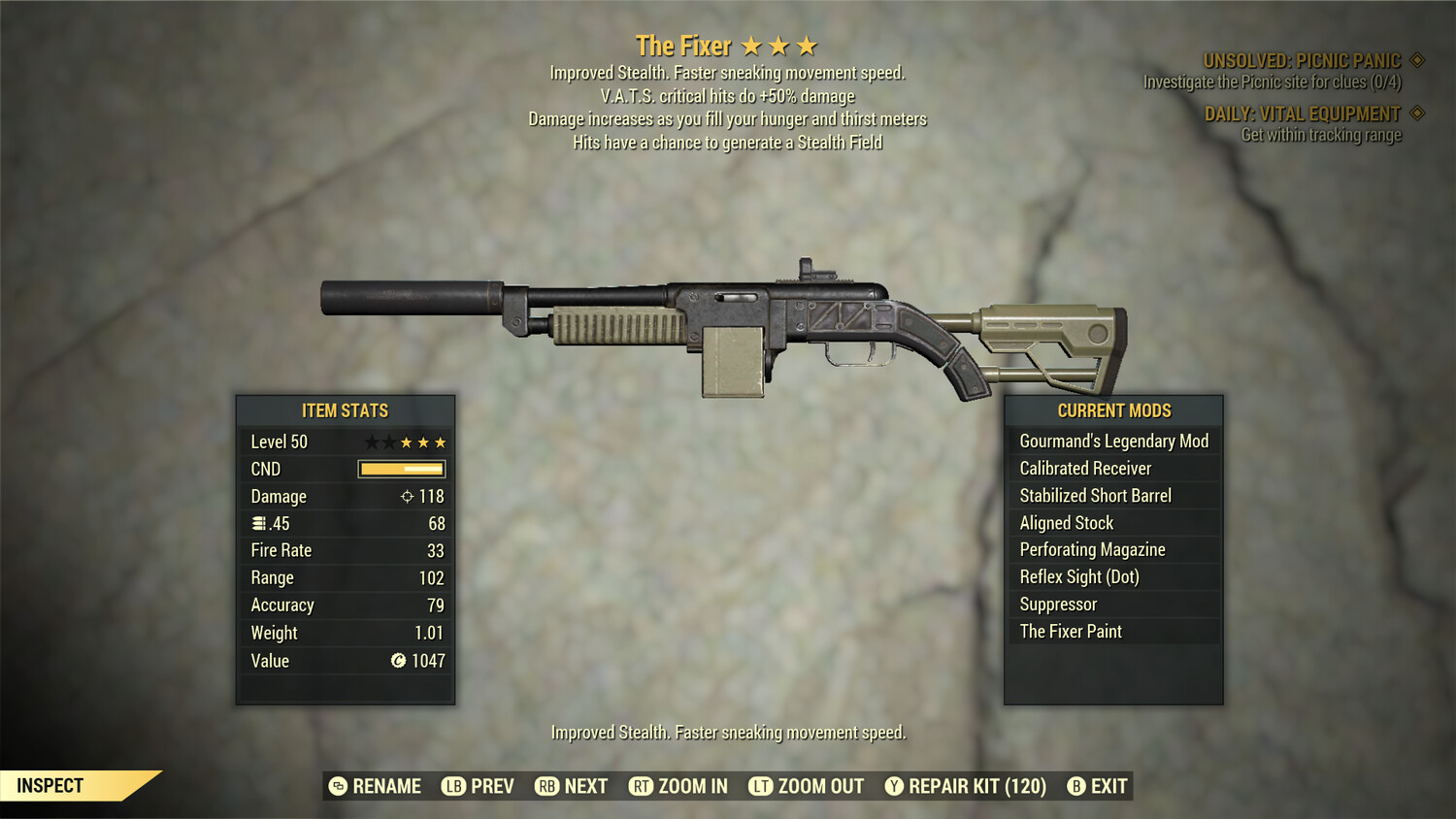 The Fixer: Gourmand 50/Stealth