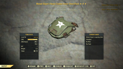 Mutant Slayers 1I/ED Heavy Combat Armor C