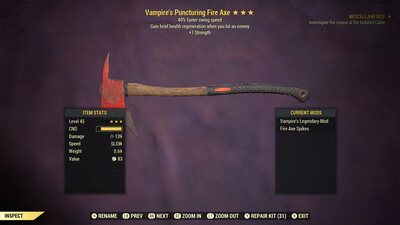 Vampire 1S/SS Fire Axe