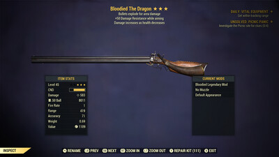 Legacy Bloodied Explosive 50 The Dragon