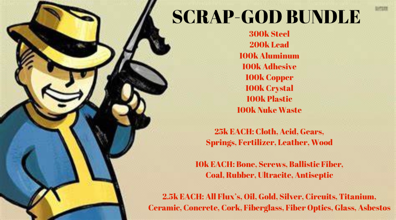 SCRAP-GOD Bundle (1,387,500 Total Scrap)