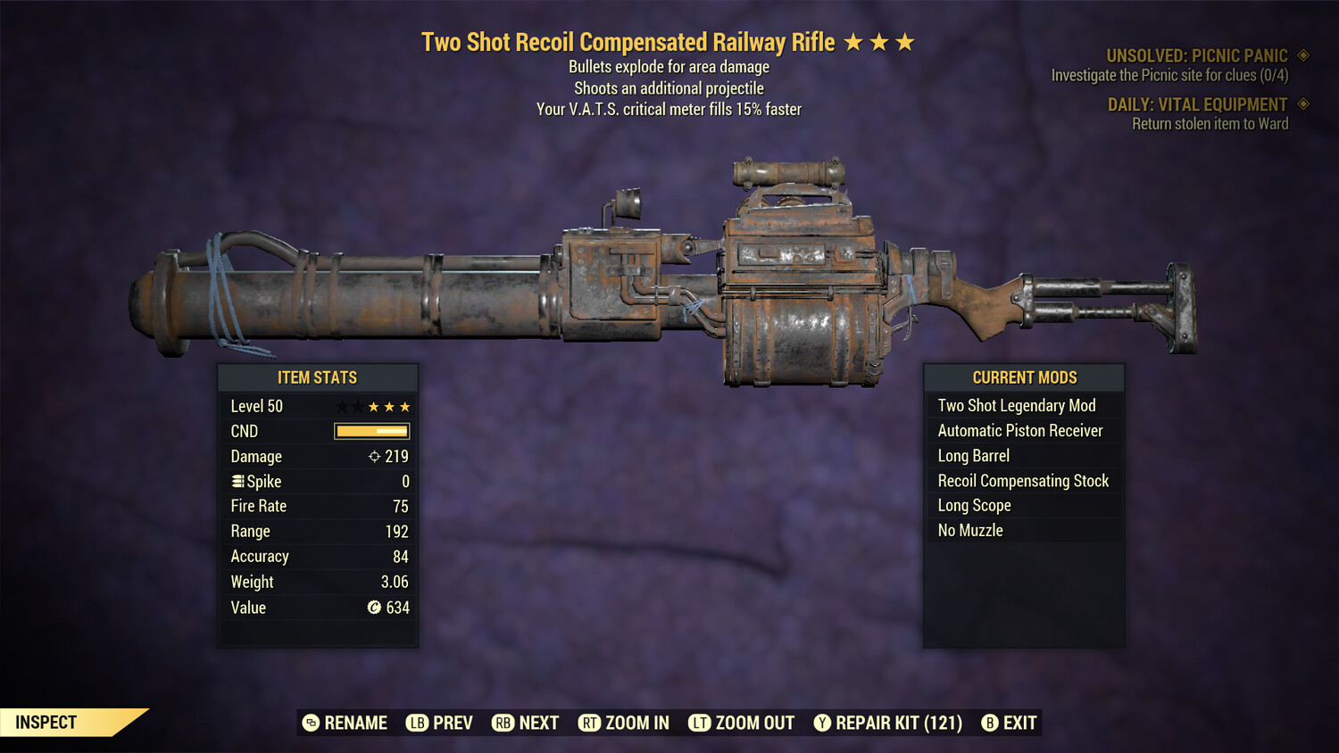 Two Shot Explosive 15c Railway Rifle