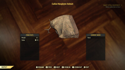 Cultist Neophyte Helmet