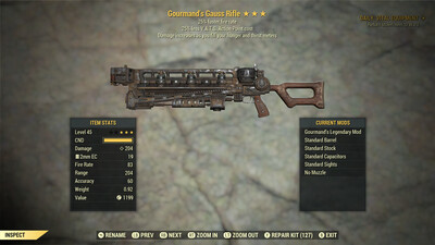 Gourmand 25/25 Gauss Rifle