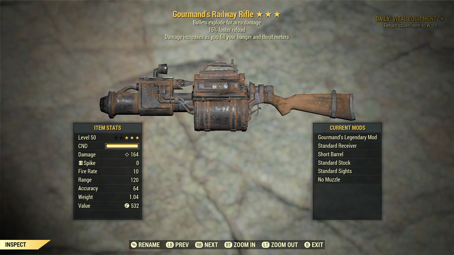Gourmand Explosive 15r Railway Rifle