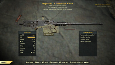 Vampire Explosive 25 50-cal Machine Gun