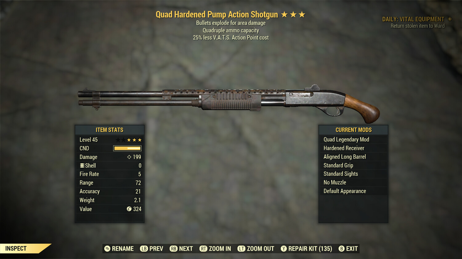 Quad Explosive 25 Pump Action Shotgun