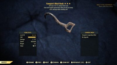 Vampire 25/25 Meat Hook