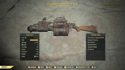 Gourmand Explosive/Durability Railway Rifle