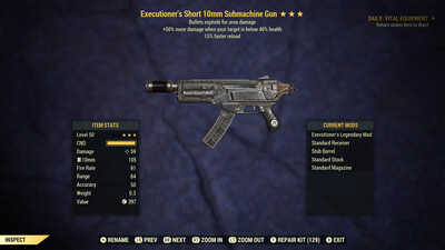 Executioners Explosive 15r 10mm Submachine Gun
