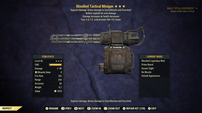 Bloodied Explosive 15c Minigun