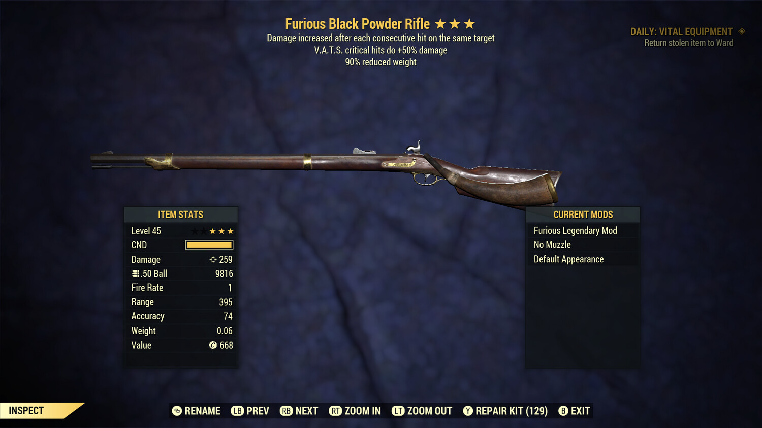 Furious 50/90 Black Powder Rifle