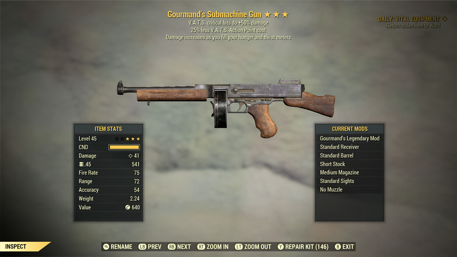 Gourmand 50/25 Submachine Gun