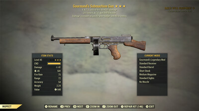 Gourmand 50/25 Submachine Gun