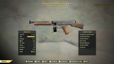 Instigating 50/25 Submachine Gun