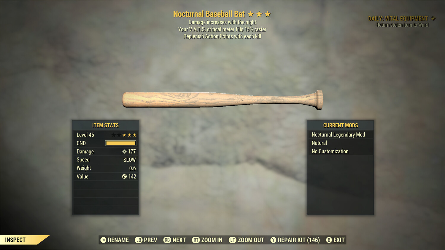 Nocturnal AP/15 Baseball Bat