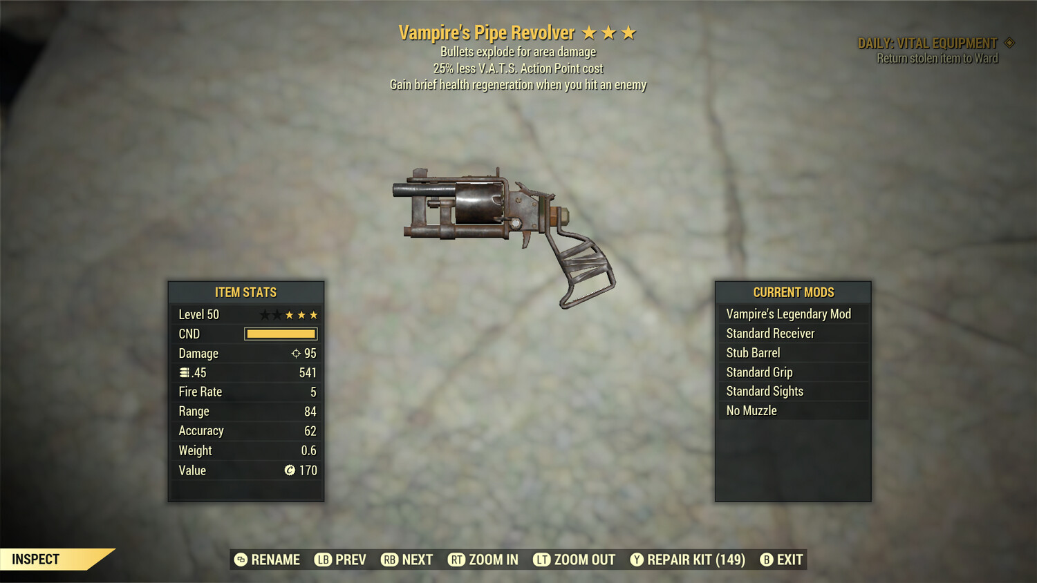 Vampire Explosive 25 Pipe Revolver