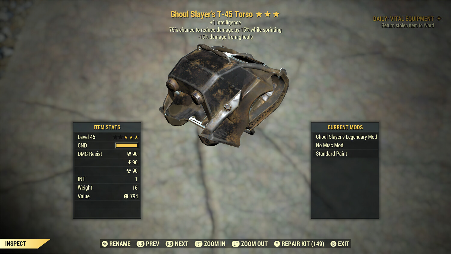 Ghoul Slayers Intel Cavalier T45 Torso