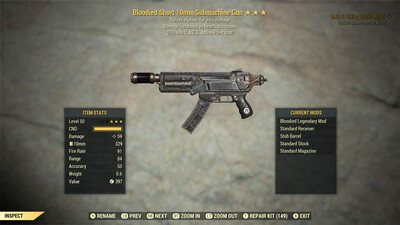 Bloodied Explosive 25 10mm Submachine Gun