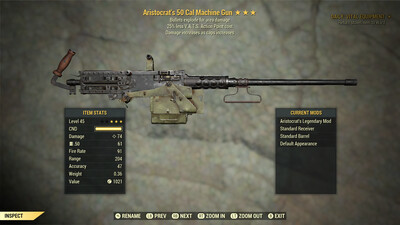 Aristocrat Explosive 25 50-cal Machine Gun