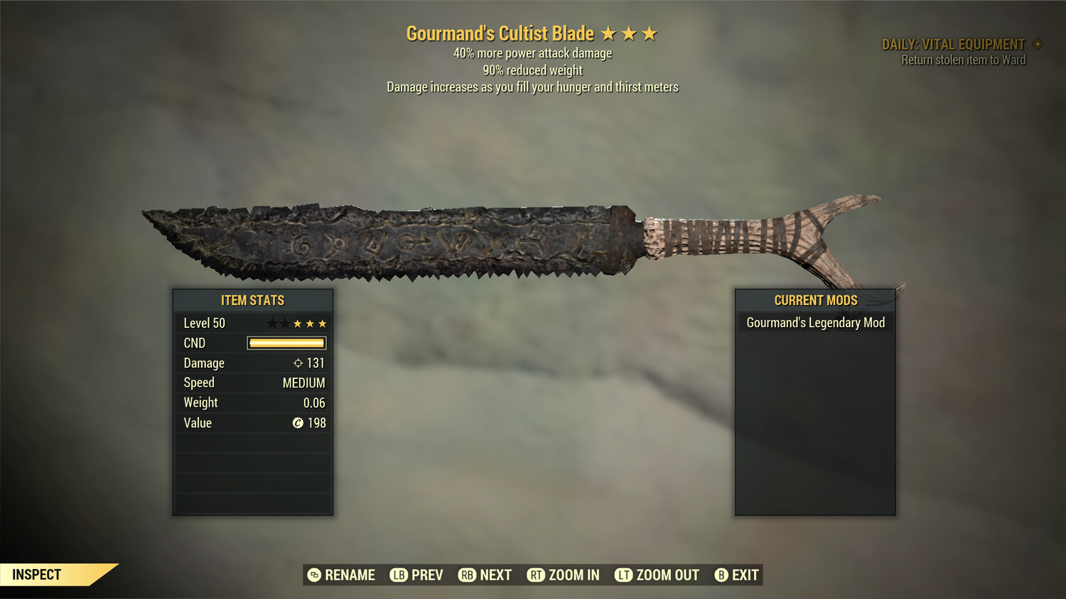 Gourmand PA/90 Cultist Blade