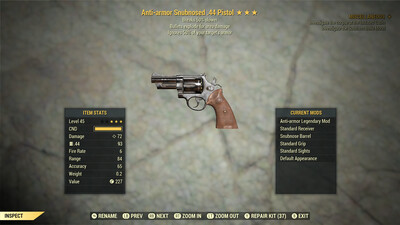 Anti Armor Explosive Durability .44 Pistol