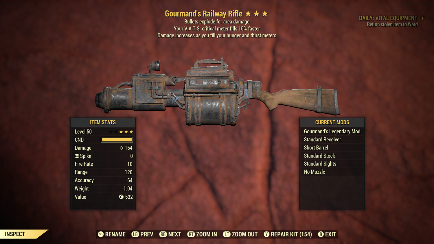 Gourmand Explosive 15 Railway Rifle