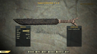 Vampire 25/Durability Cultist Blade