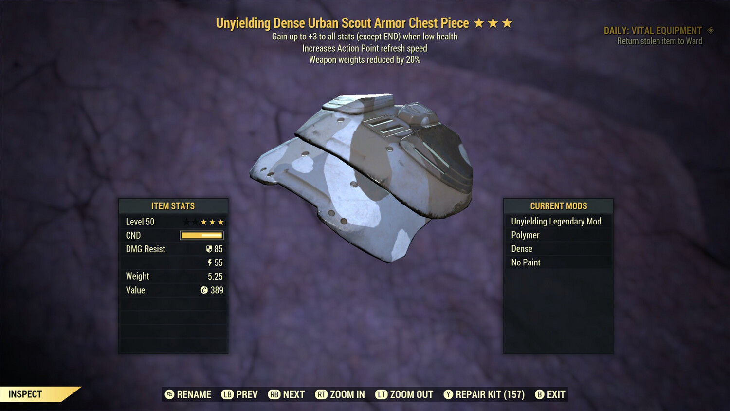 Unyielding AP WWR Scout Full Set