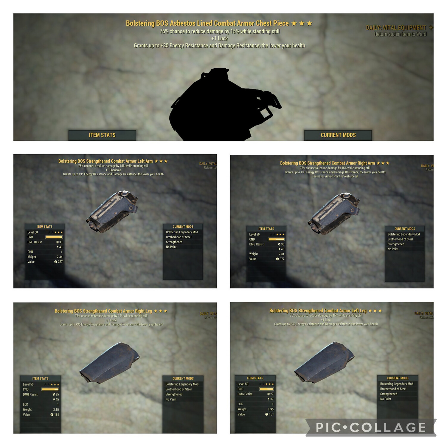 Bolstering Sentinel Combat Armor Complete Set