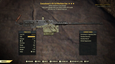 Executioners Explosive 25 50-cal Machine Gun