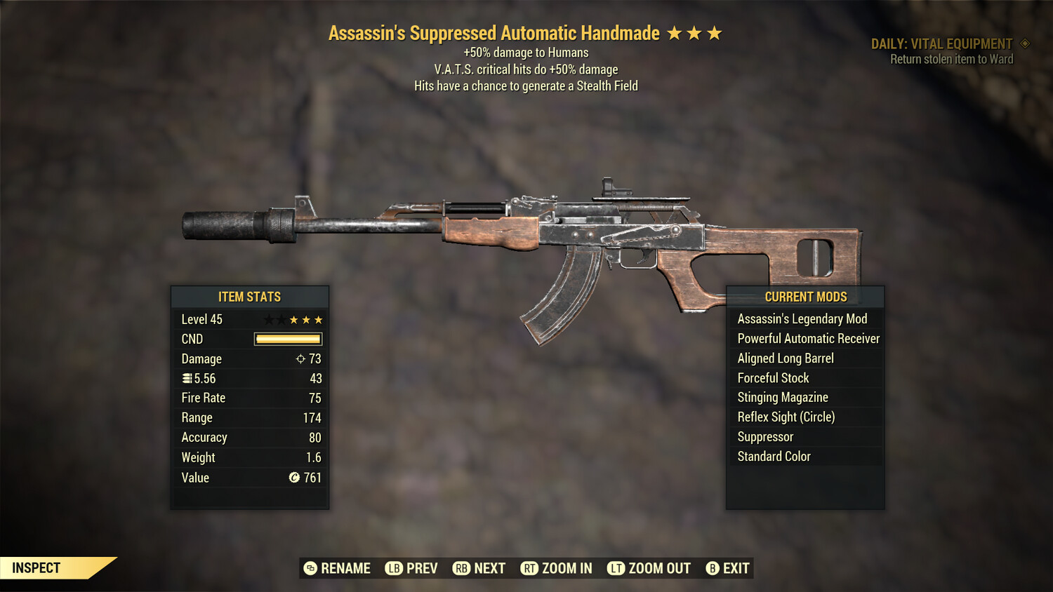 Assassins 50/Stealth Handmade