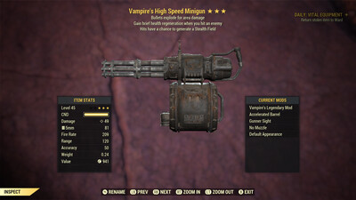 Vampire Explosive Stealth Minigun