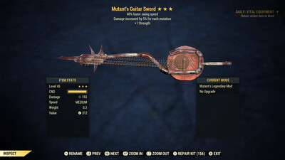 Mutant 1S/SS Guitar Sword