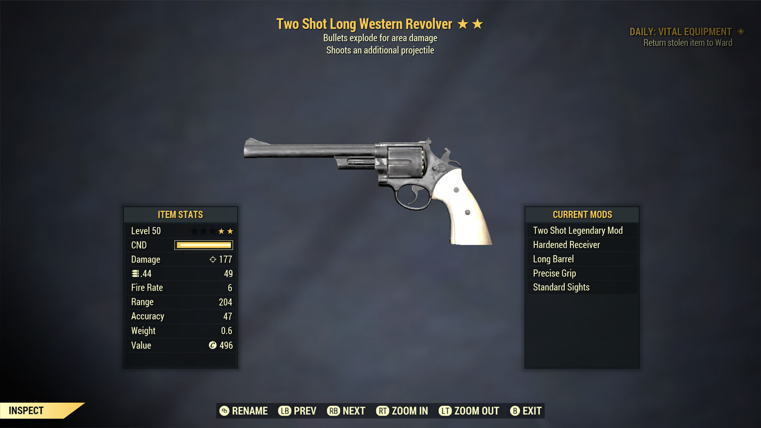 Two Shot Explosive Western Revolver