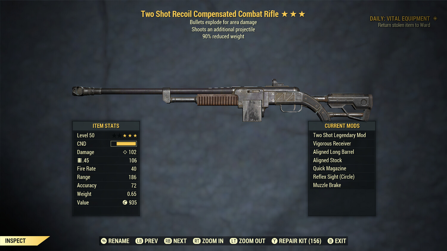 Two Shot Explosive 90 Combat Rifle